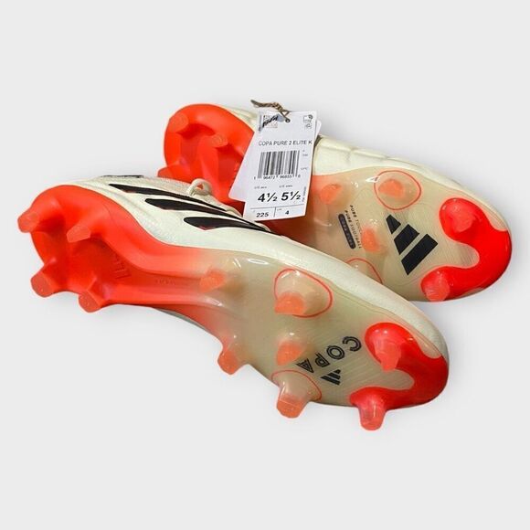 Adidas Copa Pure 2 Plus+ FG Ivory Core Black Solar Red Mens size 4.5/ Womens 5.5 - Picture 7 of 9